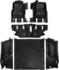 Armorlite Full Vehicle Kit for Jeep Wrangler - 1998-2006 TJ (2-Door) - Front and Rear Flooring, Cargo Mat, Left and Right Wheelhouse Covers - Mesa Smoke - B1016048-BLK1-AA
