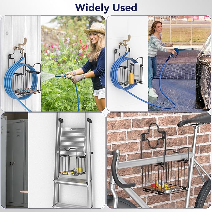 Garden Hose Holders for Outside Metal Water Hose Holder Wall Mount Hose Hanger - Image 8