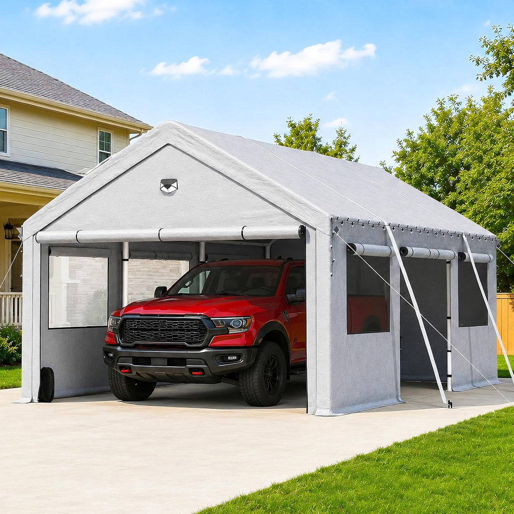 10x16 carports heavy duty, portable single car port, main product view