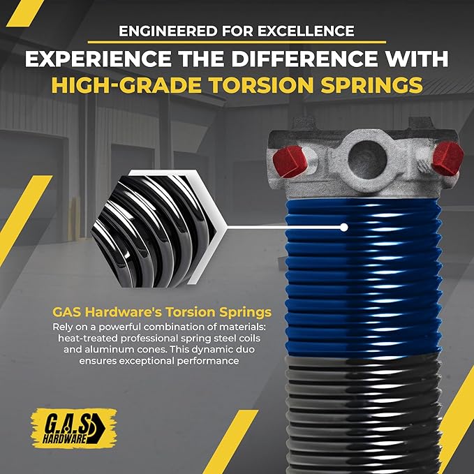 Garage Door Torsion Springs 283x2x37 Includes 1” Steel Bearing, and Winding Bars - Image 6