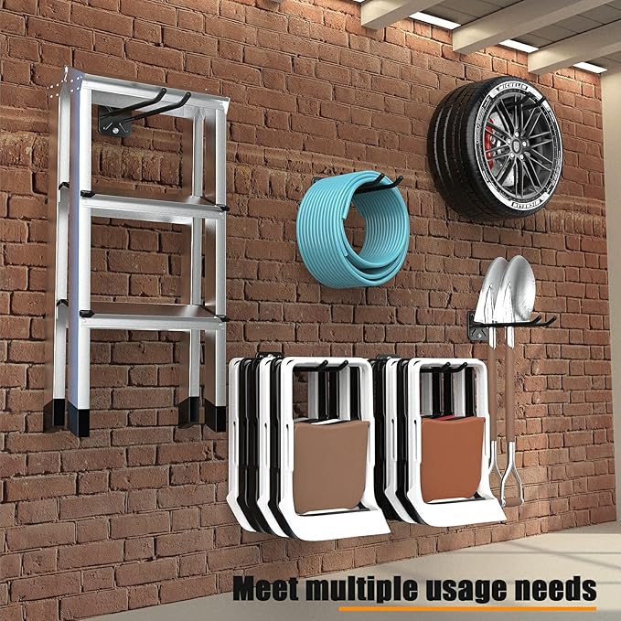 Garage Hooks, Heavy Duty Garage Hooks -12.4 Inch Wall Mount Hangers - Image 5