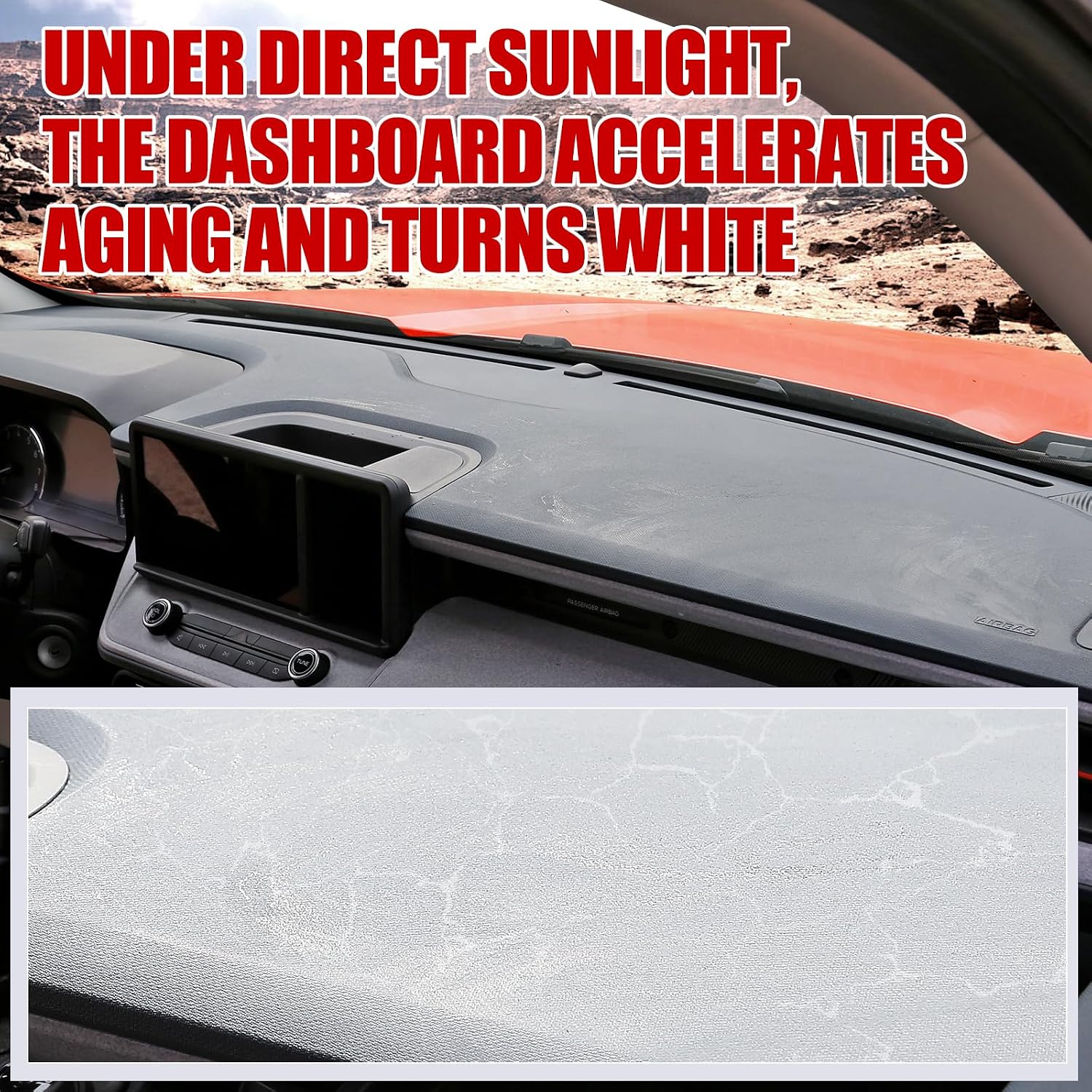 Mabett Windshield Sun Shade for Ford Maverick 2022-2025 2026, Foldable Car Front Window Sunshade, Interior Maverick Accessories for Summer