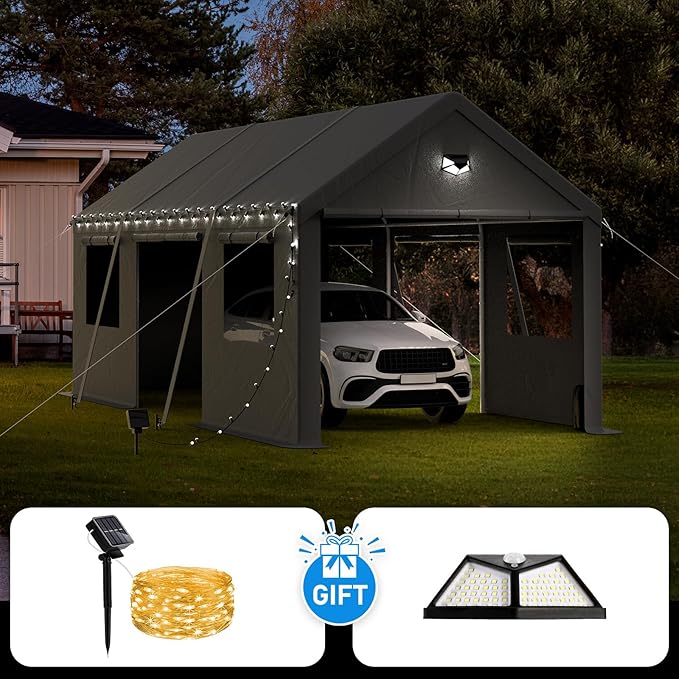 10x20 Carport, Heavy Duty Carport Canopy Garage - Image 5