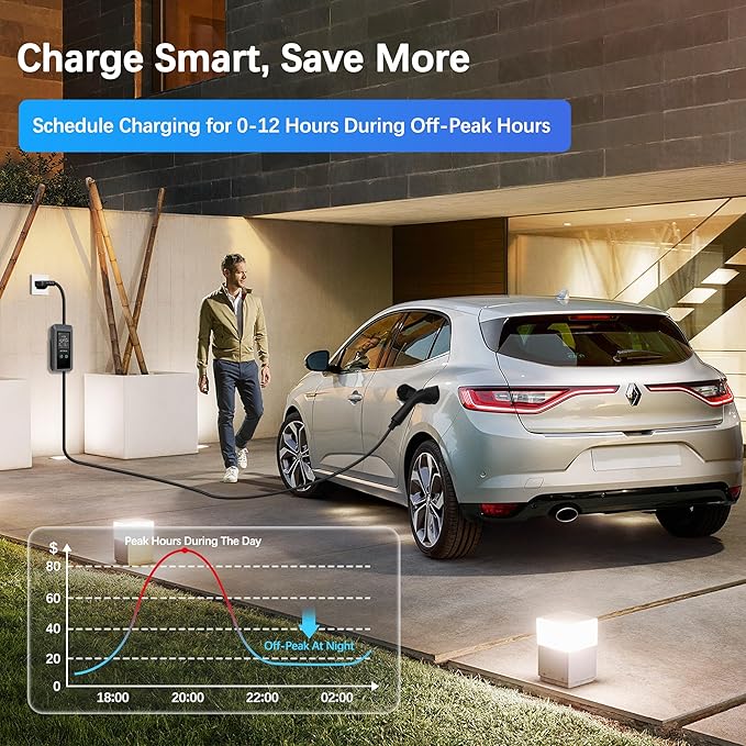 Portable Level 1&2 EV Charger, 16Amp Adjustable Current, Wallbox - Image 4