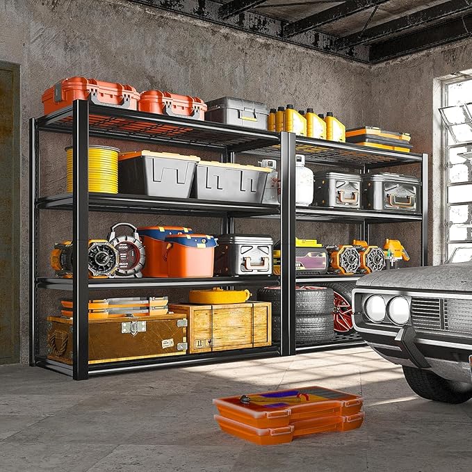 REIBII 40" W Storage Shelves 2200LBS Garage Shelving Heavy Duty Metal Shelving - Image 2