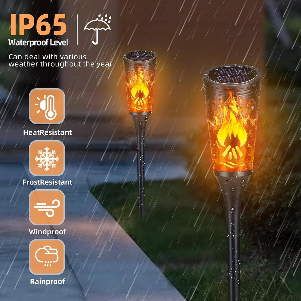 Toodour Solar Halloween Lights Outdoor, 10 Pack Solar Torch Lights