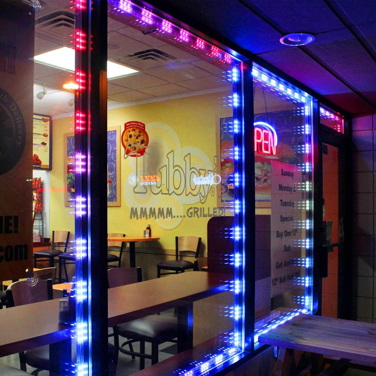wichemi storefront led lights window lights led lights, front angle view