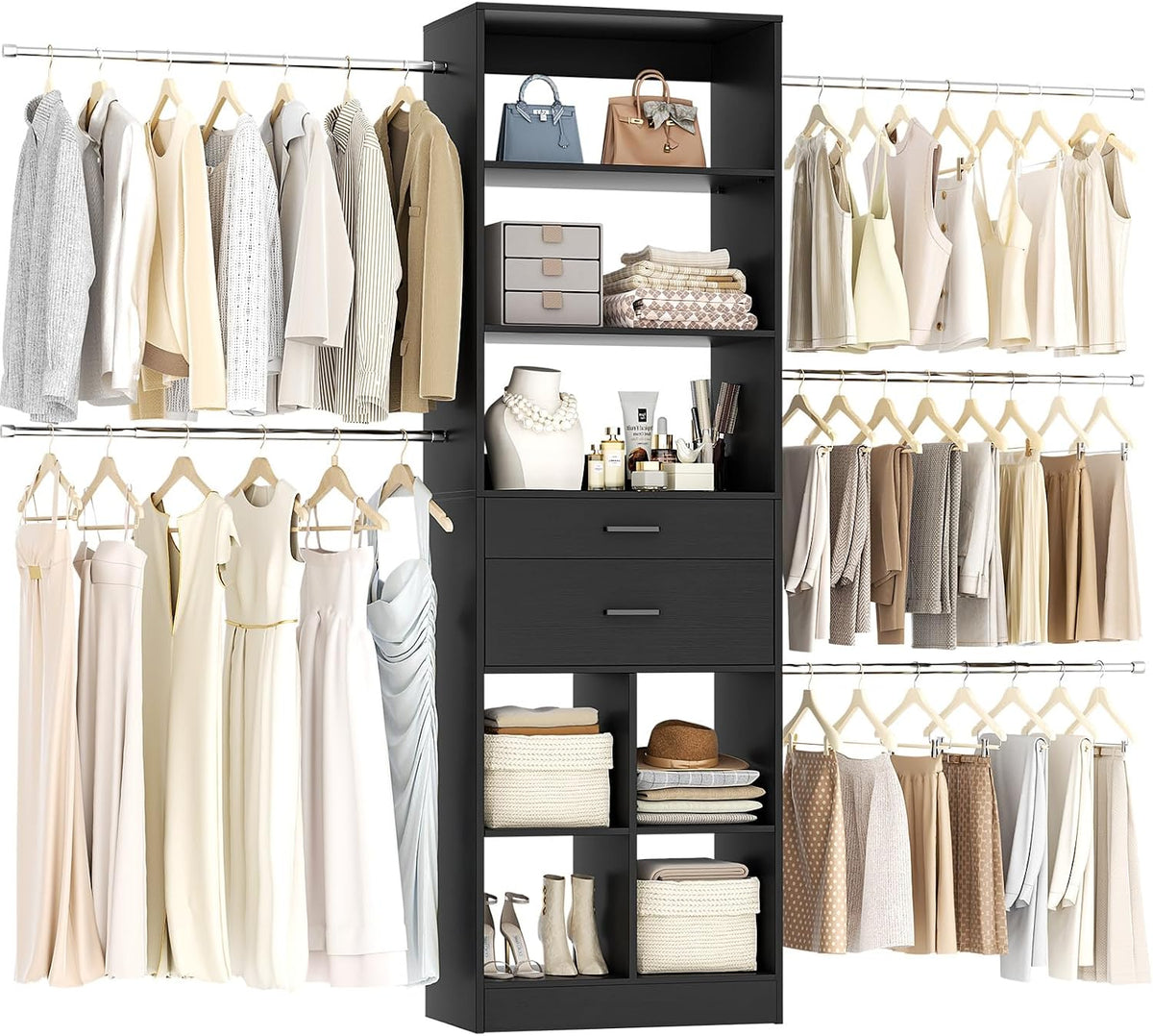 besiost closet system, 4-8 ft closet organizer systems, main product view