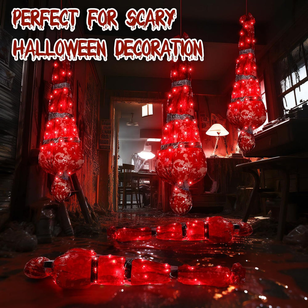 WinnerWhy 6 Pcs LED Halloween Hanging Body Prop Outdoor Decoration