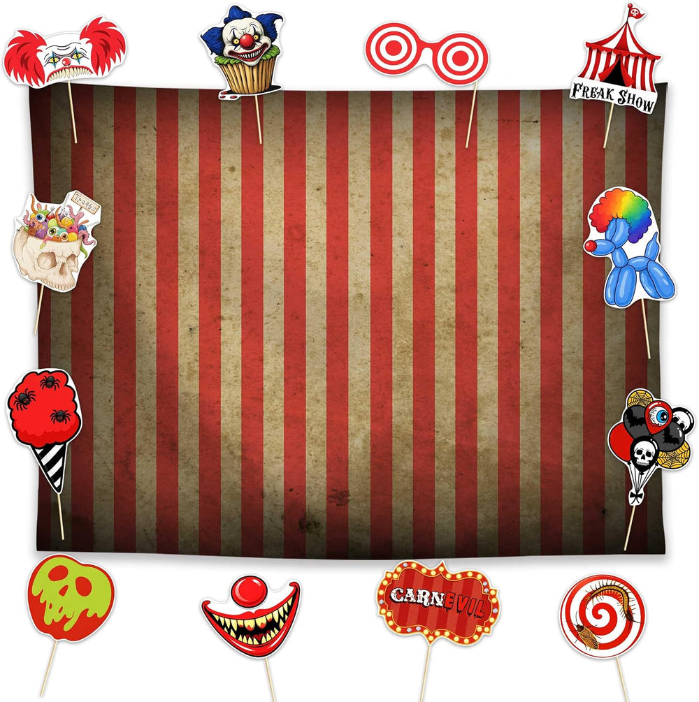 Allenjoy 96" x 72" Halloween Carnival Photography Backdrop with Pho...