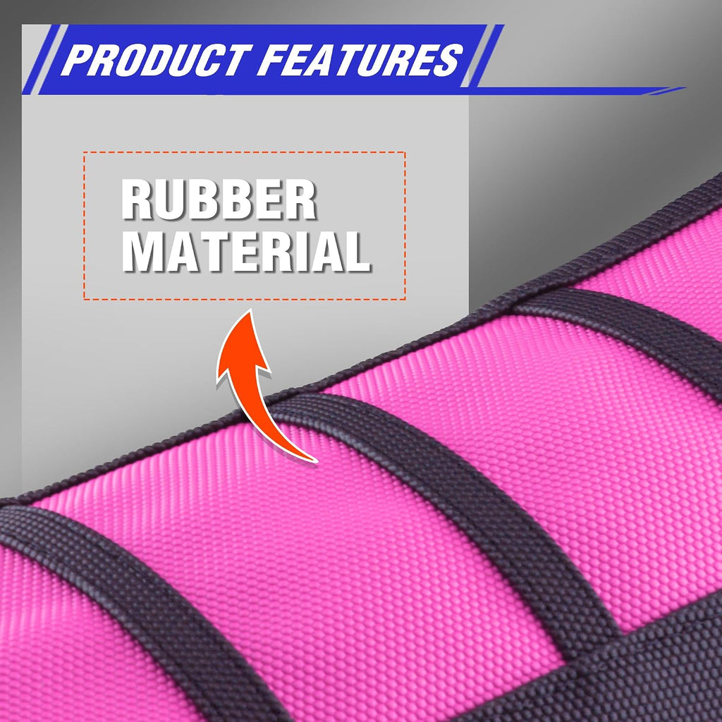 Gripper Rubber Dirt Bike Seat Cover - Universal Soft Seat Cover for Most Dirt Bike Motorcycle (Black-Pink)