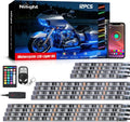 nilight 12pcs motorcycle rgb led light kit app, main product view