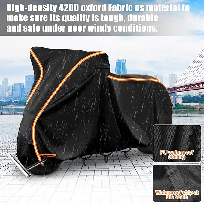 420D Motorcycle Cover for Vespa Scooters, Honda Super Cub, Yamaha Zuma 125 - Image 4