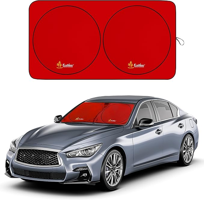 EcoNour Windshield Sun Shade Premium | Sunshade Protects Car Interior | Car Sun by EcoNour