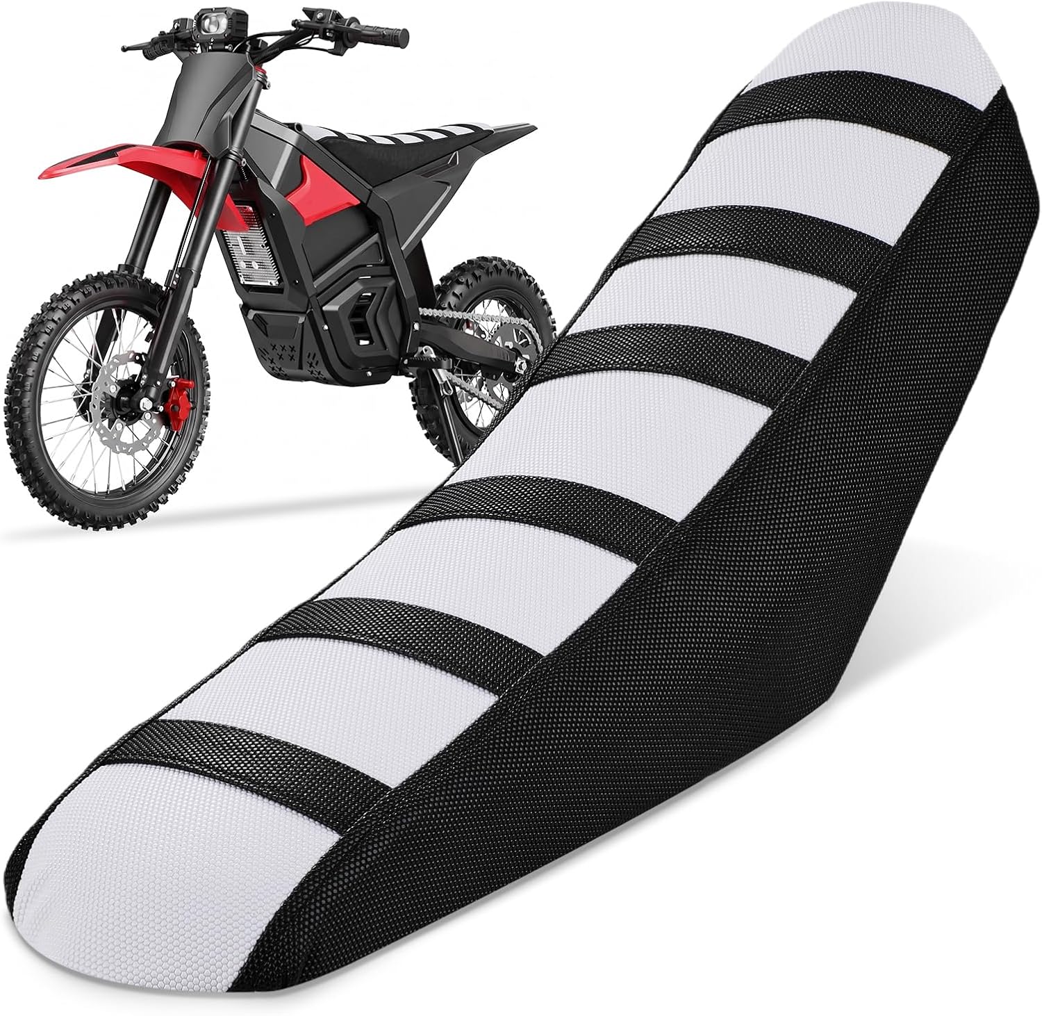 Electric Dirt Bike Seat Cover Windone RM7 VIPCOO H3 VM6 ESKUTE Ebike Motorcycle E-Bike Non-Slip Soft Cushion Black