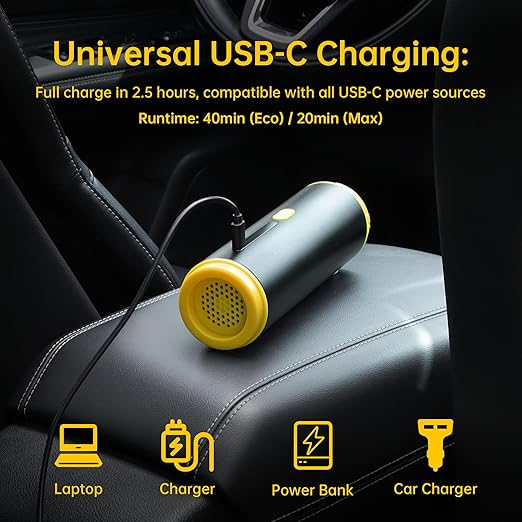 Cros 4-in-1 Mini Cordless Vacuum Cleaner, 21kPa Powerful Suction, Portable - Image 5