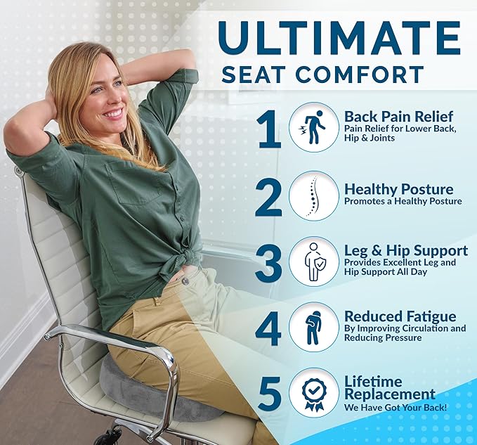 ComfiLife Gel Enhanced Seat Cushion – Office Chair Cushion – Non-Slip Gel & - Image 4
