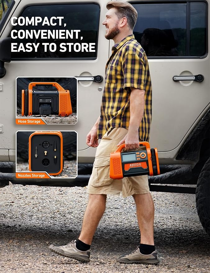 AstroAI TC3 Air Compressor Portable Tire Inflator Offroad Air Compressor - Image 7
