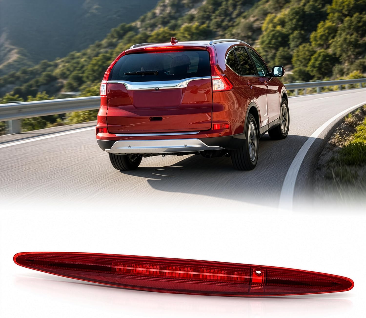 Third 3rd Brake Light High Mount Stop Light 3rd Lamp Compatible With 2012 2013 2014 2015 2016 Honda CRV CR-V Repalcement 34270-TFC-H01 34270-T0A-A01 (Red)