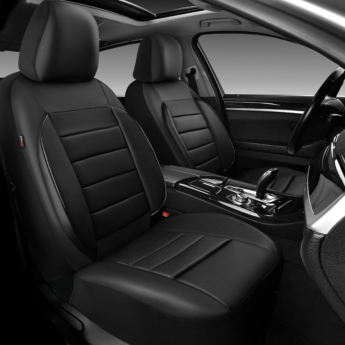 car pass leather seat covers full set universal shown in use
