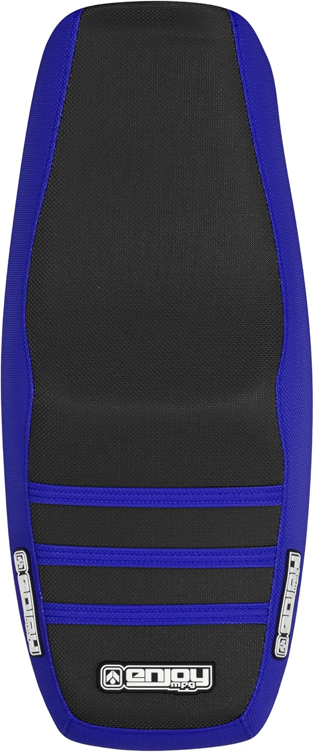 Enjoy Mfg Seat Cover - Compatible with Suzuki 2015-2019 AX 100_#524 (Blue Sides/Black top/Blue Ribs)