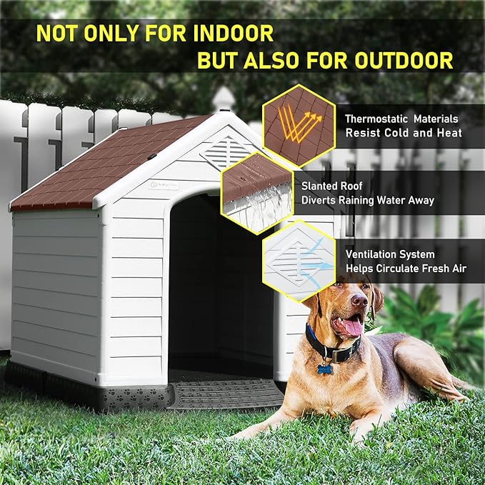 LEMBERI Durable Waterproof Plastic Dog House - Image 3