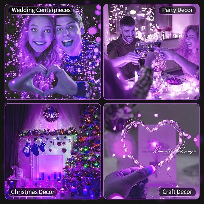 20 Pack LED Fairy Lights Battery Operated,3 Features Blinking Slowly Blinking...
