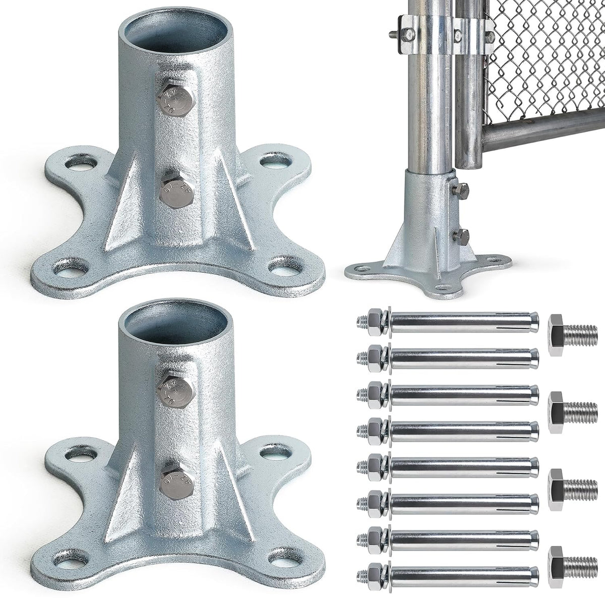 post 2" (1 7/8" od) chain link fence, main product view