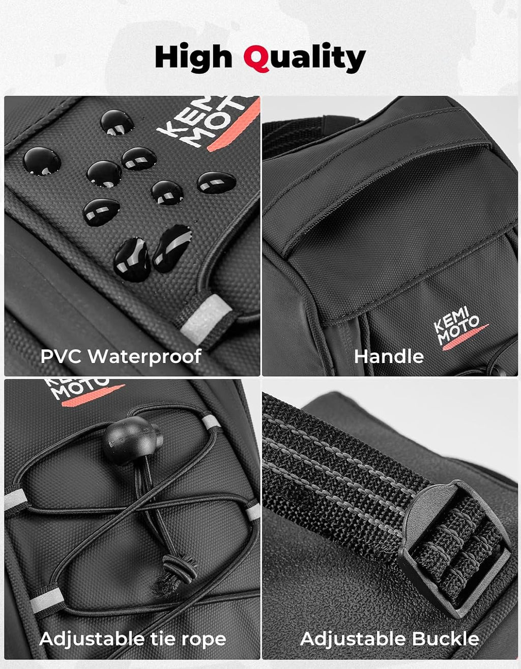 KEMIMOTO Dirt Bike Frame Bag, Waterproof Front Battery Bag Storage Pouch Compatible with Sur-Ron Light Bee X, S X160, X260 Soleil 01 E-Ride Pro SS/S ridstar q20 Talaria E-Bike,Dual Sport 2.5L Silver