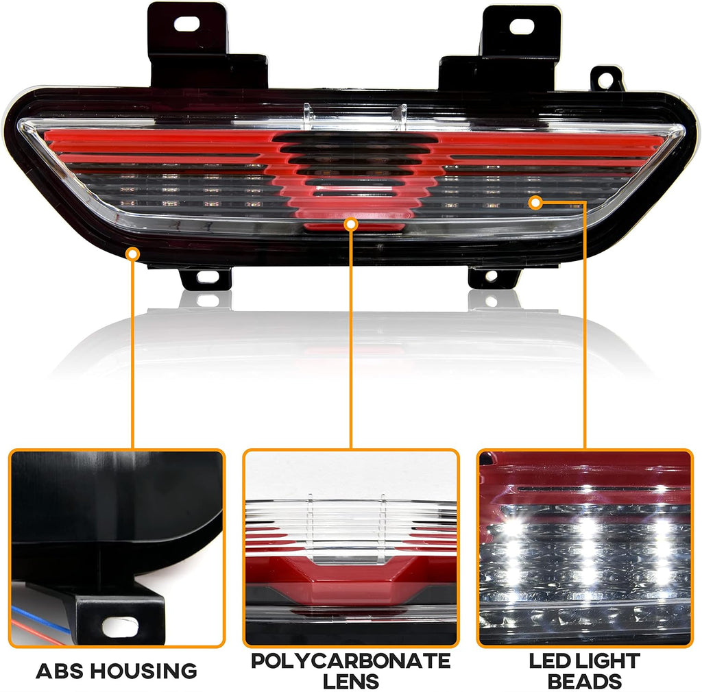 Backup Light for 2018-2021 Ford Mustang, LED Red Tube 3rd Brake Light Center Parking Lamp Rear Running Reverse Back Up Lamp for Ford Mustang 2018-2021 Accessories (1PCS)