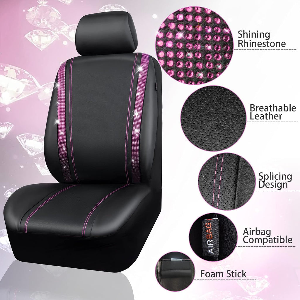 car pass bling diamond car seat covers full on a desk or shelf