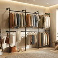 kryonix wall mounted closet system, 6 hanging rods, main product view