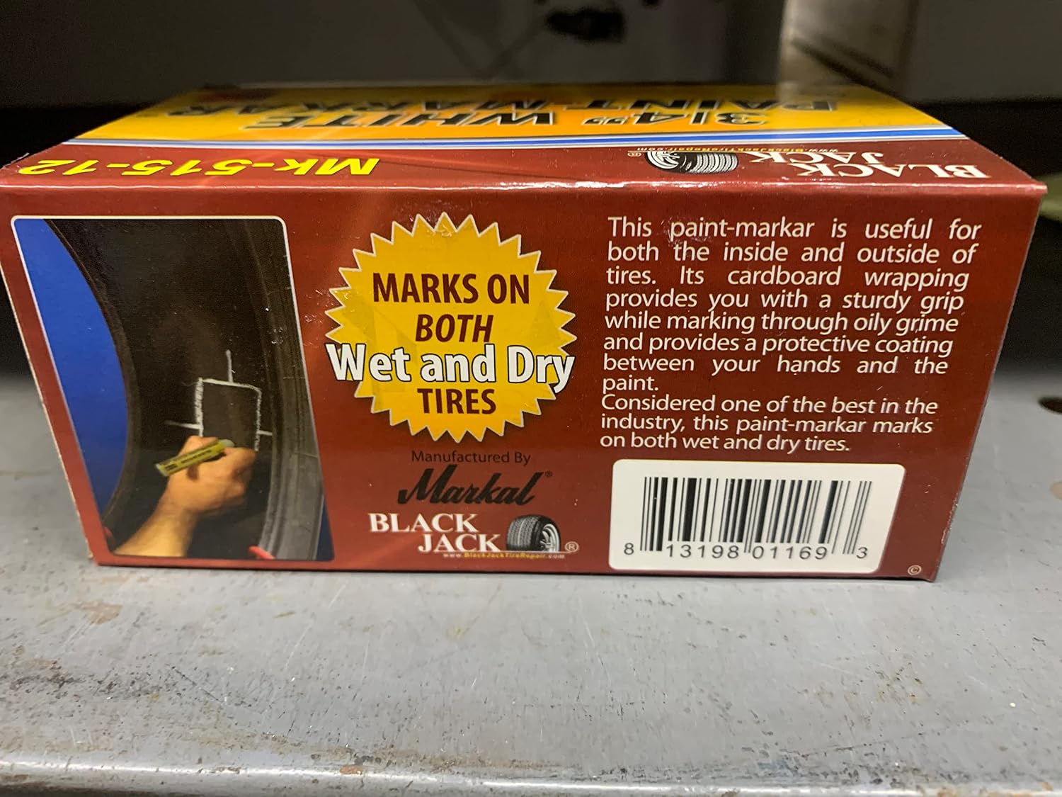 White Tire Paint Markar 3/4" Pack of 12