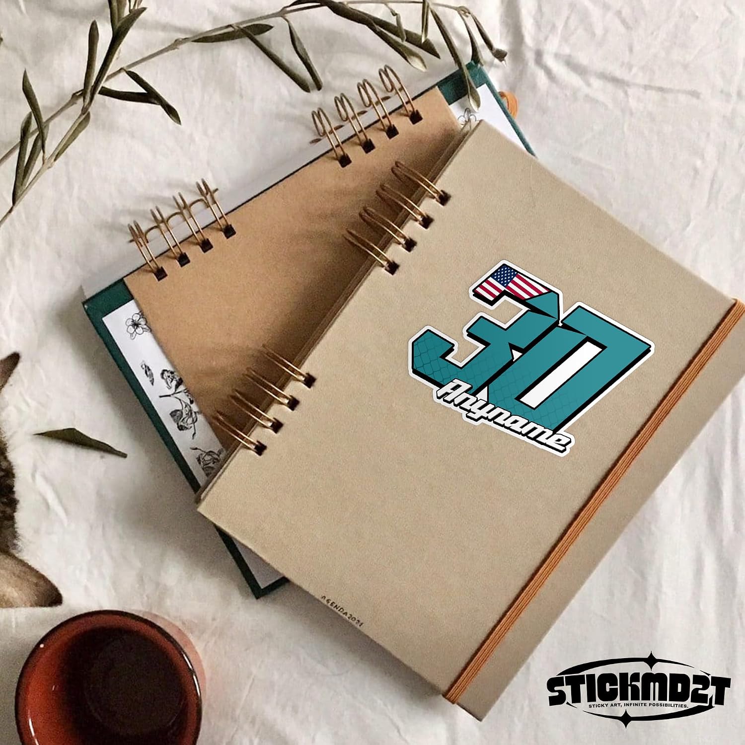 (New Update) Custom Race Number Sticker, Personalized Racing Name Number with National Flag Car Decal Waterproof Die-Cut Vinyl Stickers for Dirt Bike Plate BMX Car Decor Motorcycle Bike Motors RC