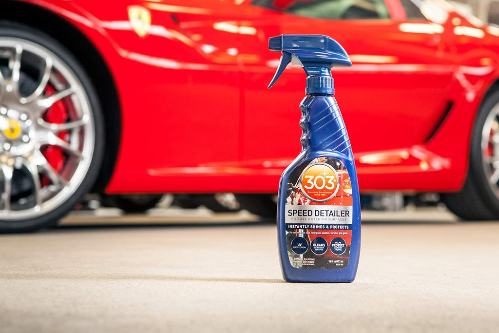 303 Products Speed Detailer - Instantly Shines and Protects Paint - for All Exterior Automotive Surfaces - Cleans Between Washes - UV Protection, 1 Gallon, (30229)