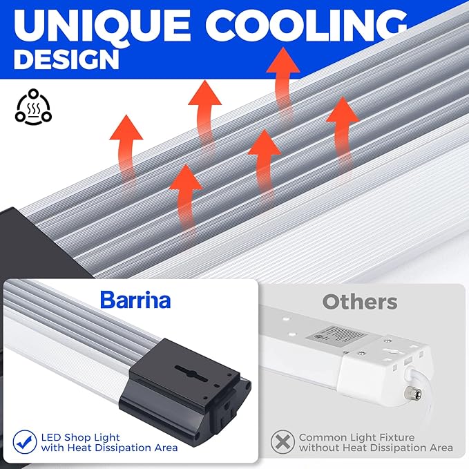 Barrina BS84 LED Shop Lights for Workshop 4FT, 6500K Utility Shop Lights - Image 9