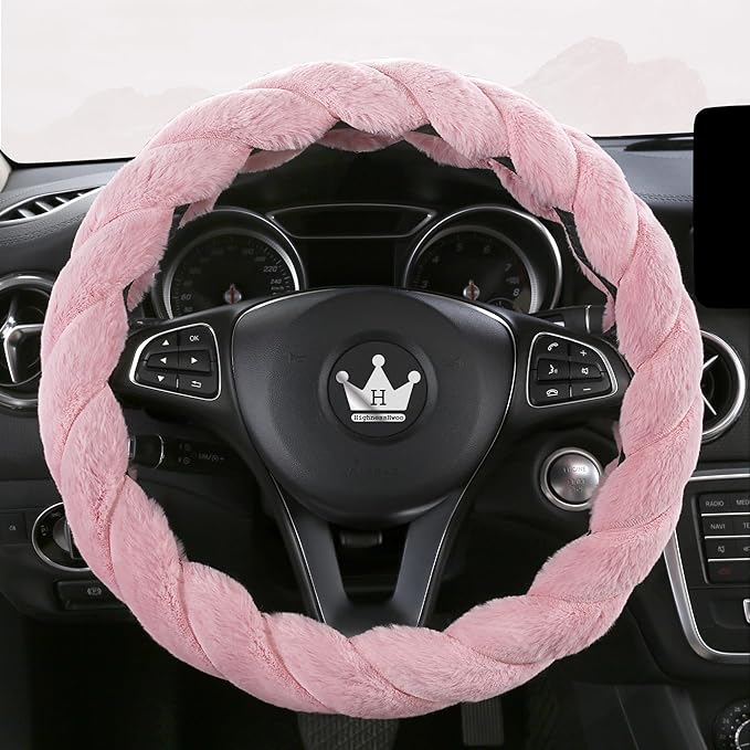 Luxury Fluffy Winter Car Steering Wheel Cover - Image 2