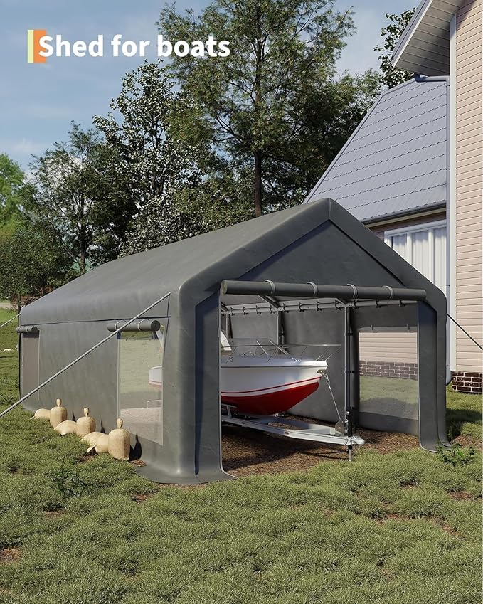 13 x 25ft Heavy-Duty Carport Canopy - Image 5