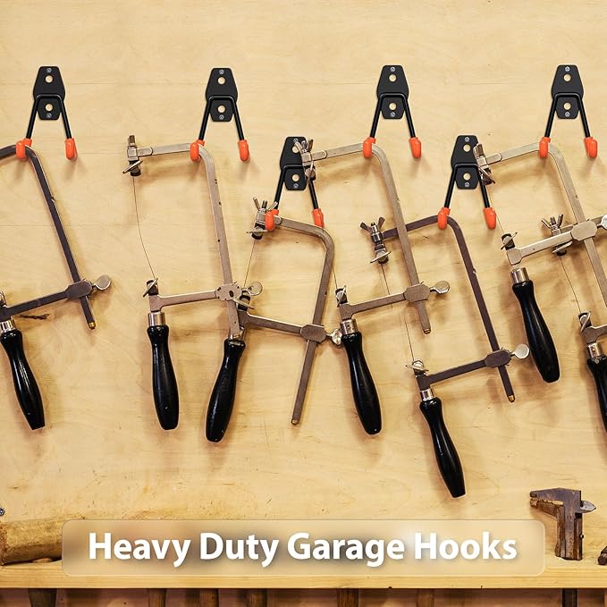4 Pack 4.5x2.75 Inch Utility Steel Wall Mount Heavy Duty Garage Hooks - Image 4