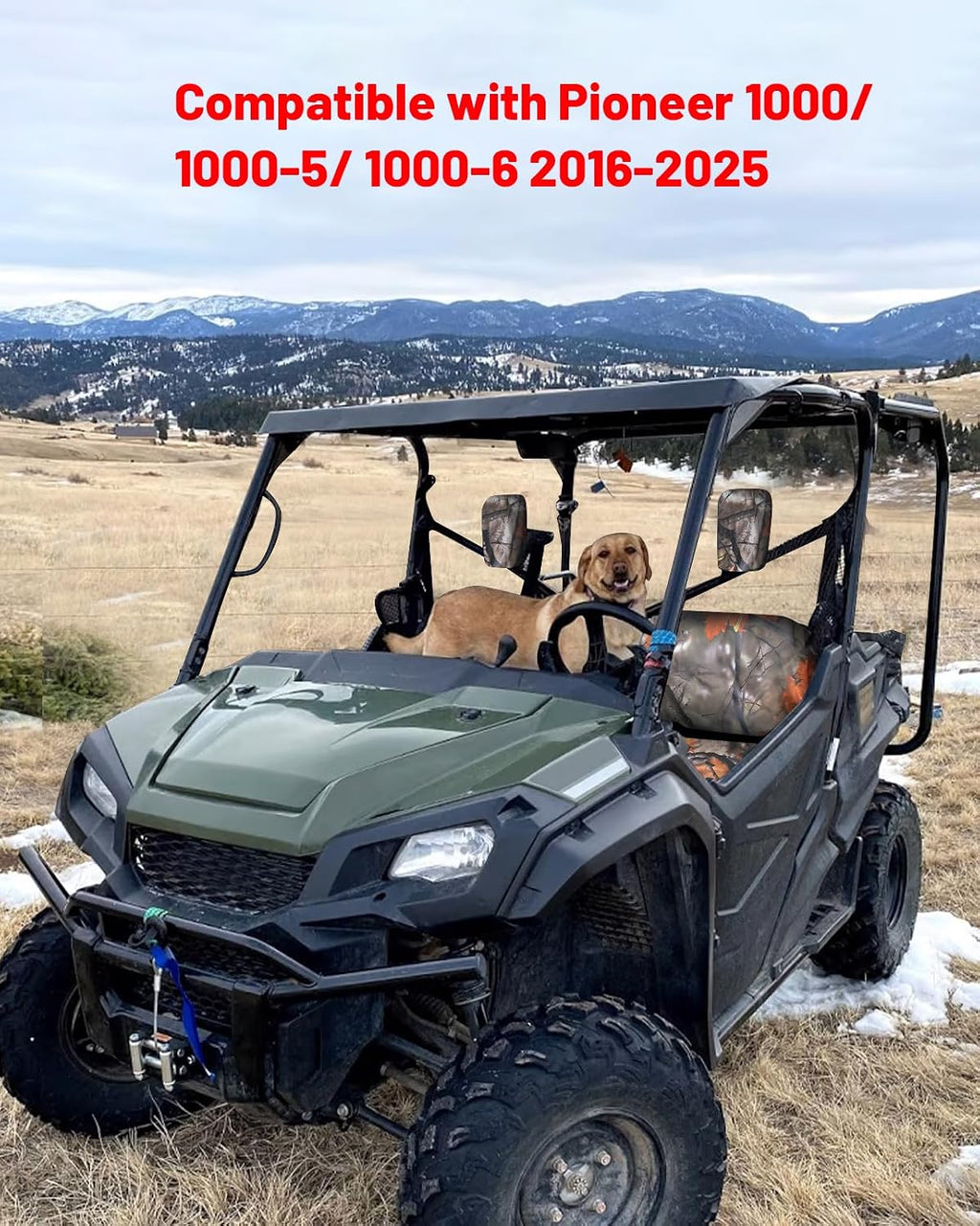 StarknightMT UTV Pioneer Seat Covers Compatible with 2016-2025 Pioneer 1000 1000-5(Front Seat),1000-6(Front and Rear Seat),Water-Repellent Bench Seat Cover Maple Camouflage