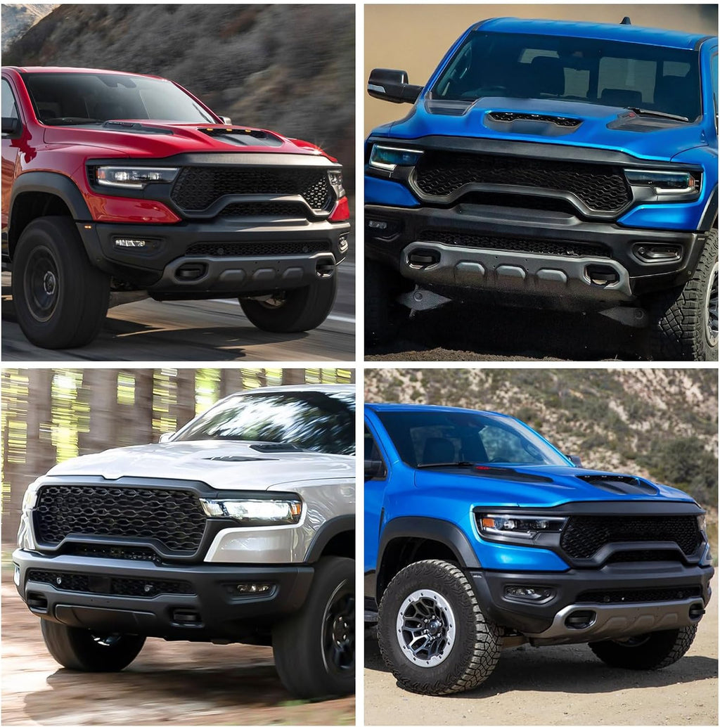 Front Tow Hooks Covers Hitch Cover Customized Car Tow Hooks Compatible with RAM 1500 Accessories 2019-2026|Black (Not Fit for RAM 1500 Classic,Warlock,RAM 2500,RAM 3500)