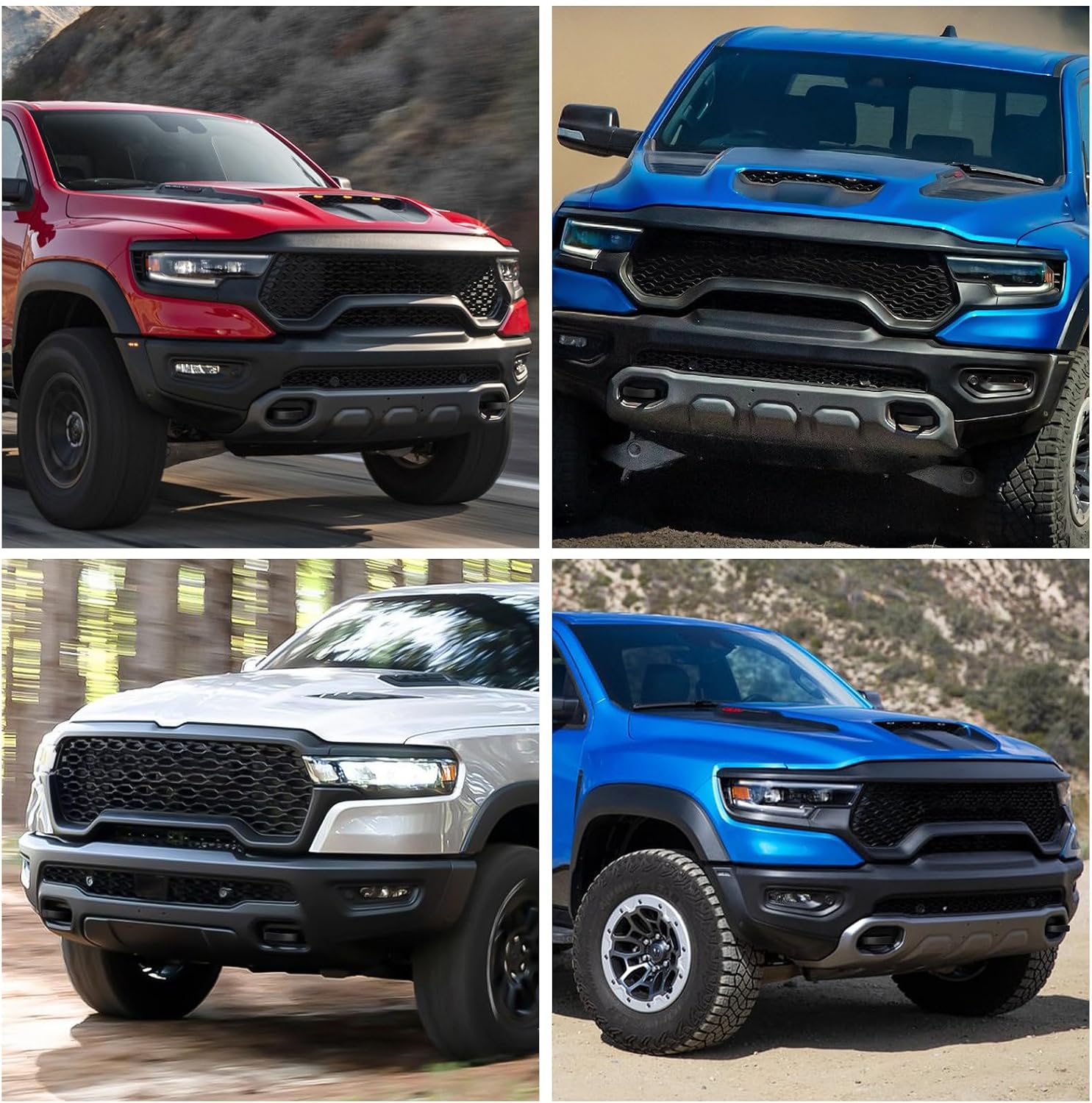 Front Tow Hooks Covers Hitch Cover Customized Car Tow Hooks Compatible with RAM 1500 Accessories 2019-2026|Black (Not Fit for RAM 1500 Classic,Warlock,RAM 2500,RAM 3500)