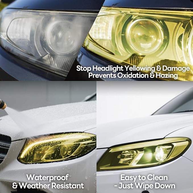 Lypumso 16 x 60 Inches Headlight Taillight Car Tint Vinyl Film, Self Adhesive - Image 6
