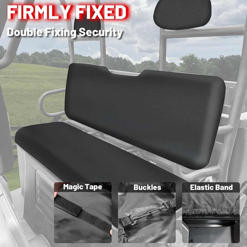 StarknightMT UTV Ranger Seat Covers Waterproof Compatible with Polaris Ranger 500 700 800 2002-2008 Durable Oxford Fabric with Waterproof PU Coating Black Ranger Seat Accessory Parts
