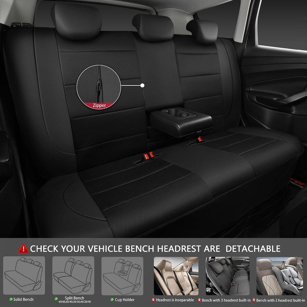 car pass leather and 3d air mesh universal, front angle view