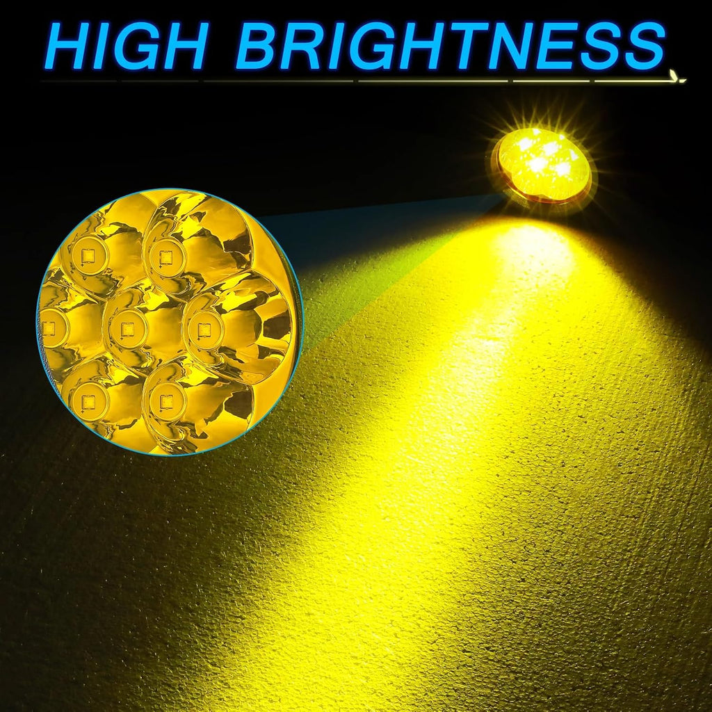 amber led pod lights, acec shop 2pcs 42w, close-up detail
