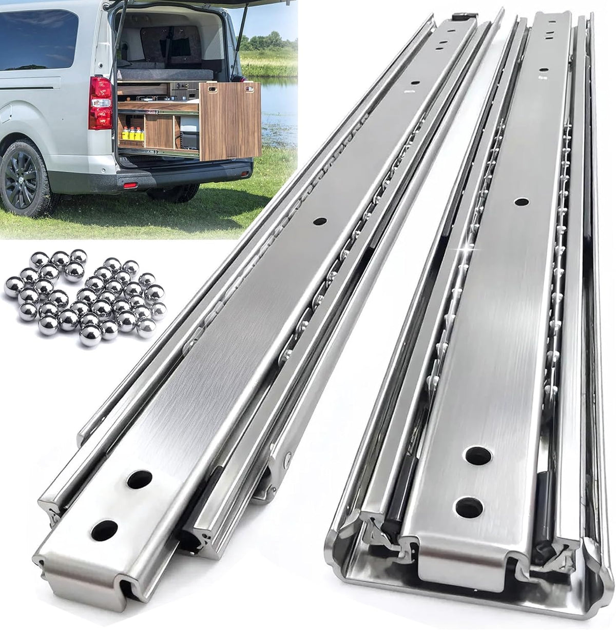 thickened 200lbs heavy duty drawer slides 1 pair, main product view