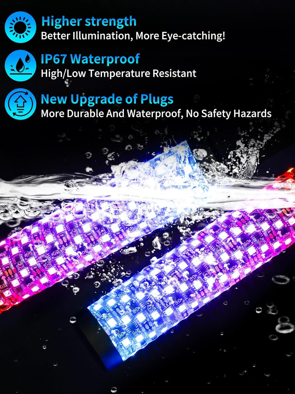 2 Pack 2FT Fat Whip Lights, LED Whip Lights with App & Remote Control, Spiral RGB Chasing Lighted Antenna Whips with Rocker Switch, Music Whip Light for SXS UTV ATV RZRCan-Am X3 Off-Road