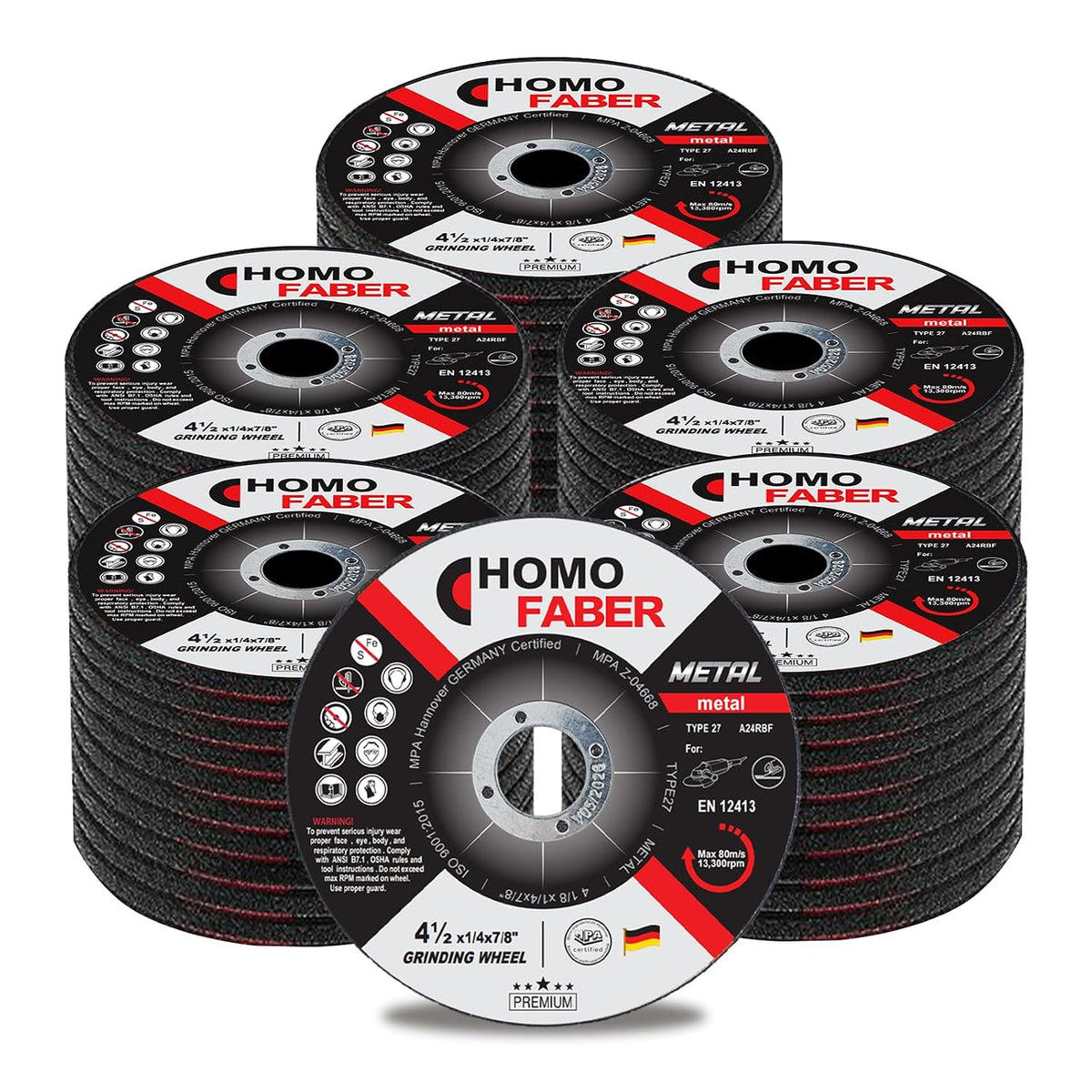 homo faber 50 pack grinding wheels 4 1/2, main product view