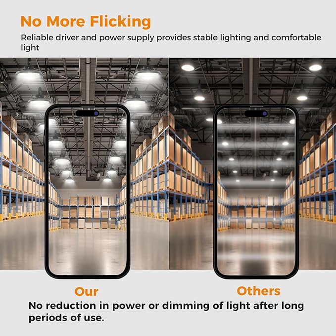 High Bay Lights LED UFO Light 240W LED Shop Lights 6000K IP65 Commercial Bay - Image 6